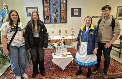 Hier im Marienstüberl der Caritas Graz: Firmlinge auf Besuch